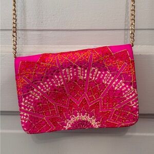 Francesca's Collections NWOT Pink and Gold Crossbody Bag